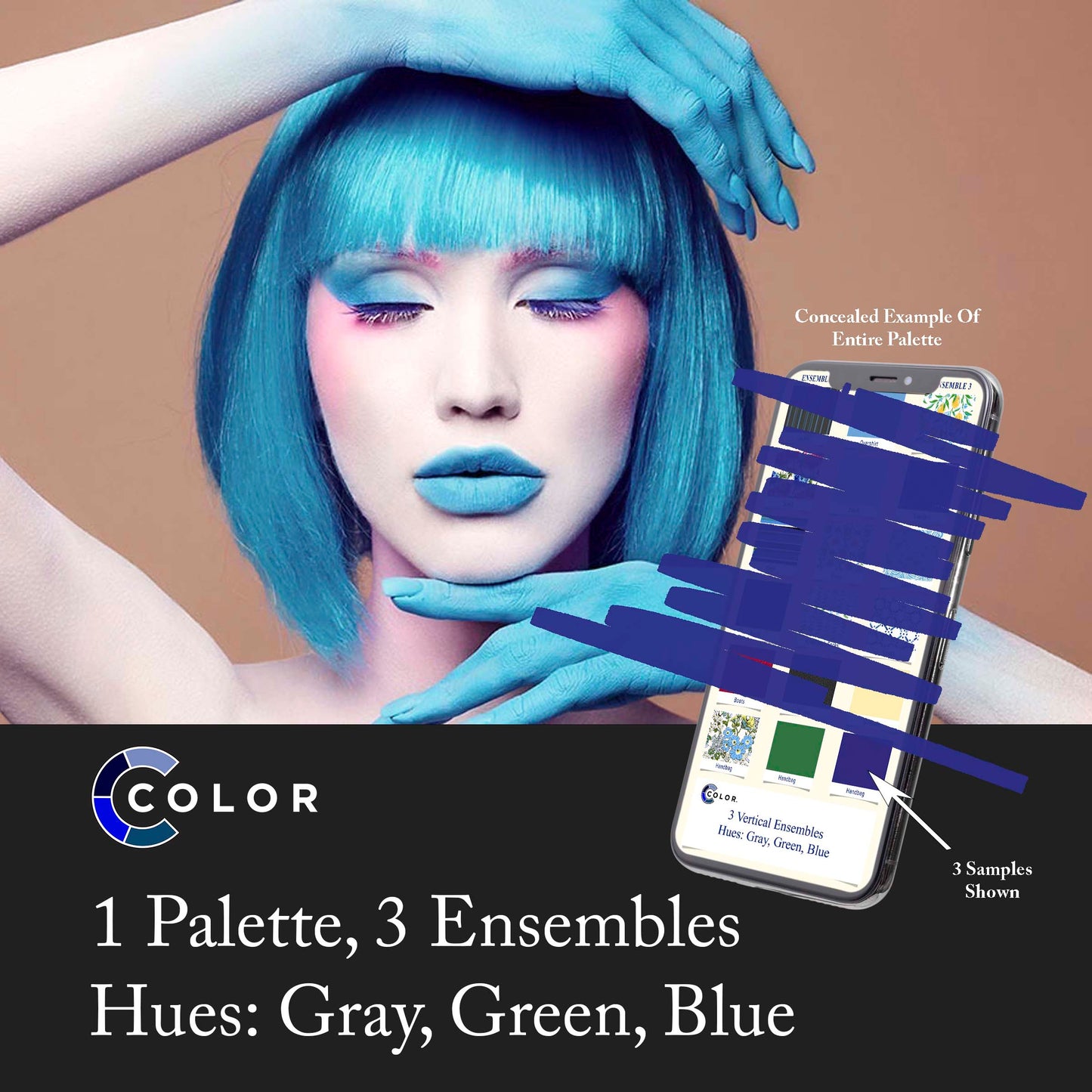 Gray, Green, Blue Palette