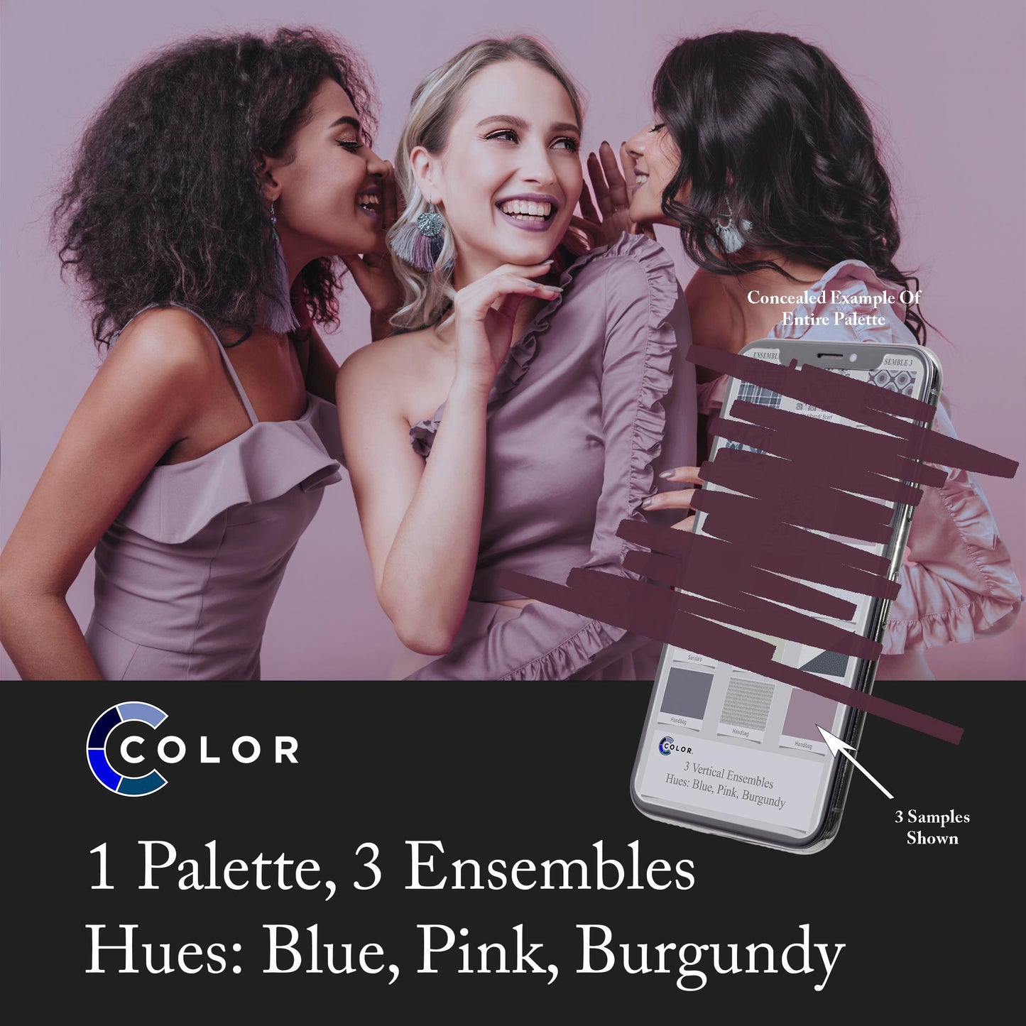 Blue, Pink, Burgundy Palette