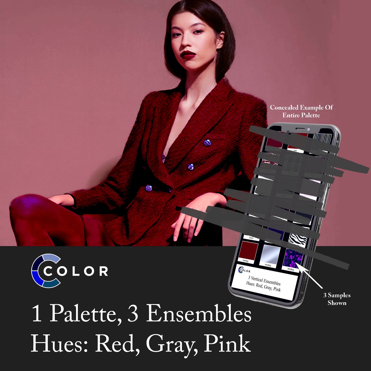 Red, Black, Pink Palette