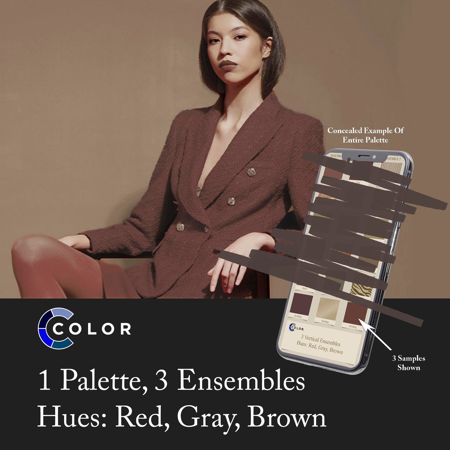 Red, Gray, Brown Palette