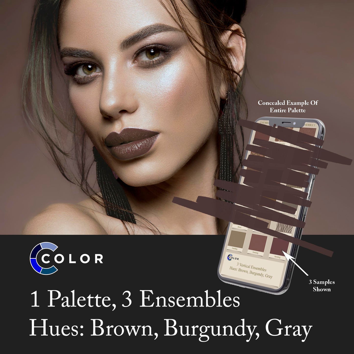 Brown, Burgundy, Gray Palette