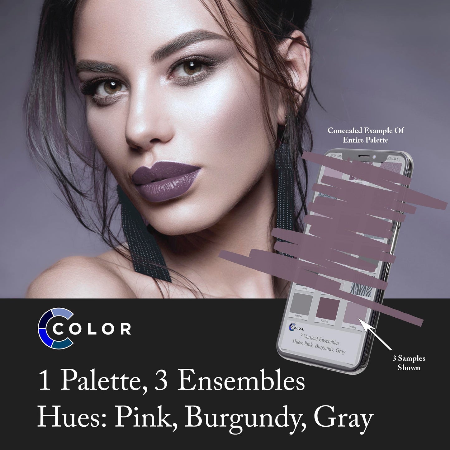 Pink, Burgundy, Gray Palette