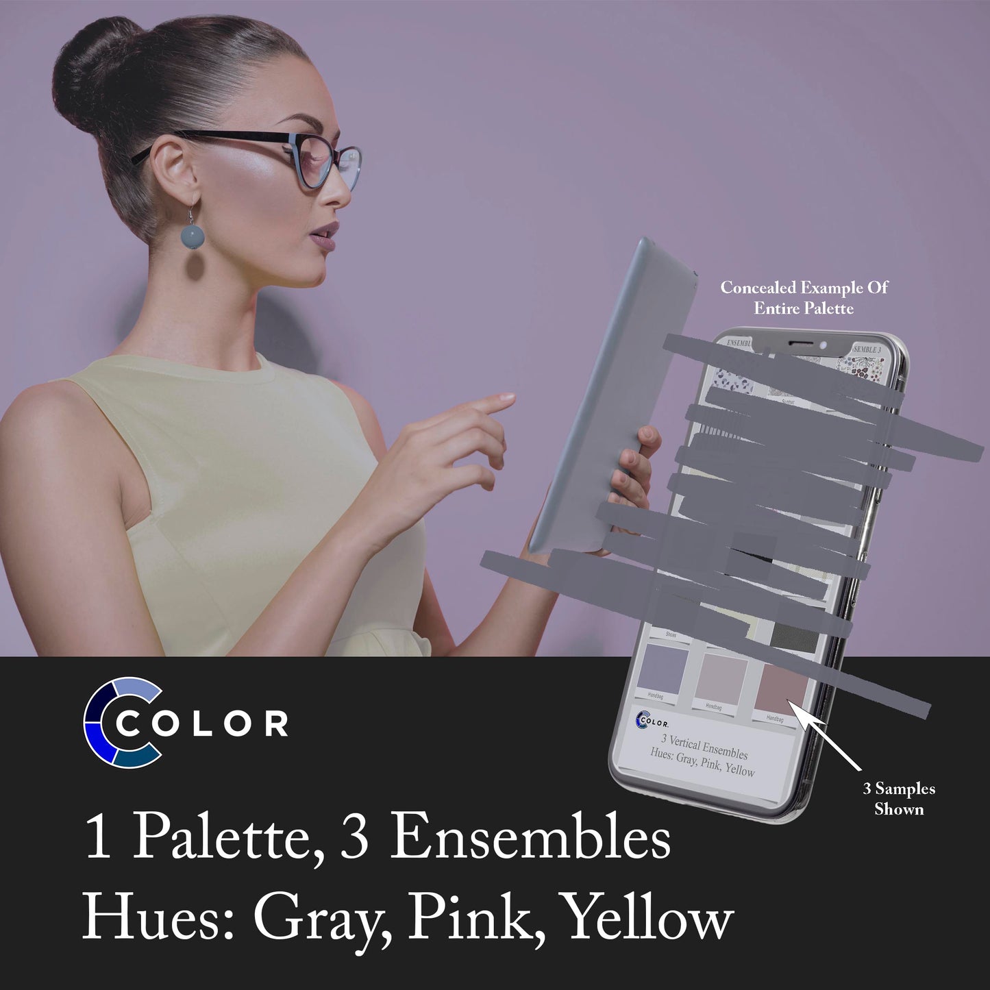 Gray, Pink, Yellow Palette