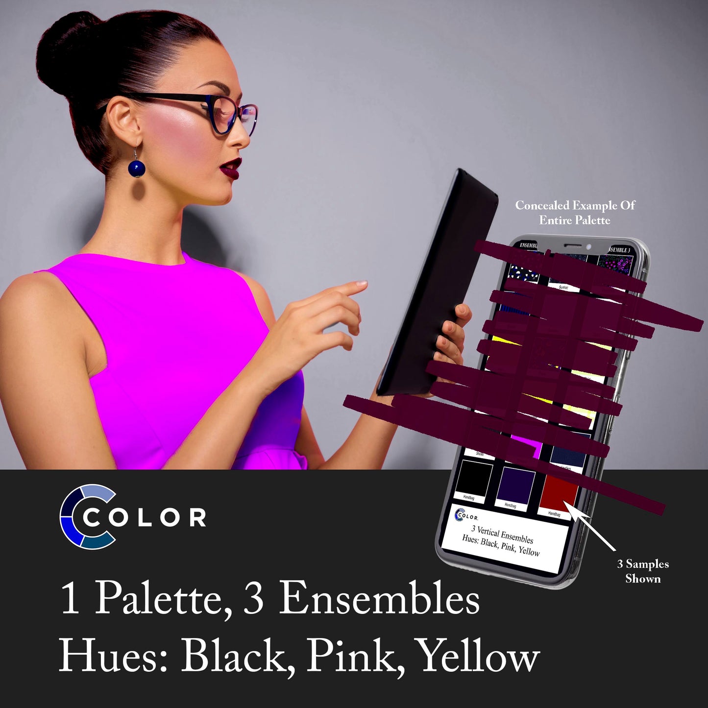 Black, Pink, Yellow Palette