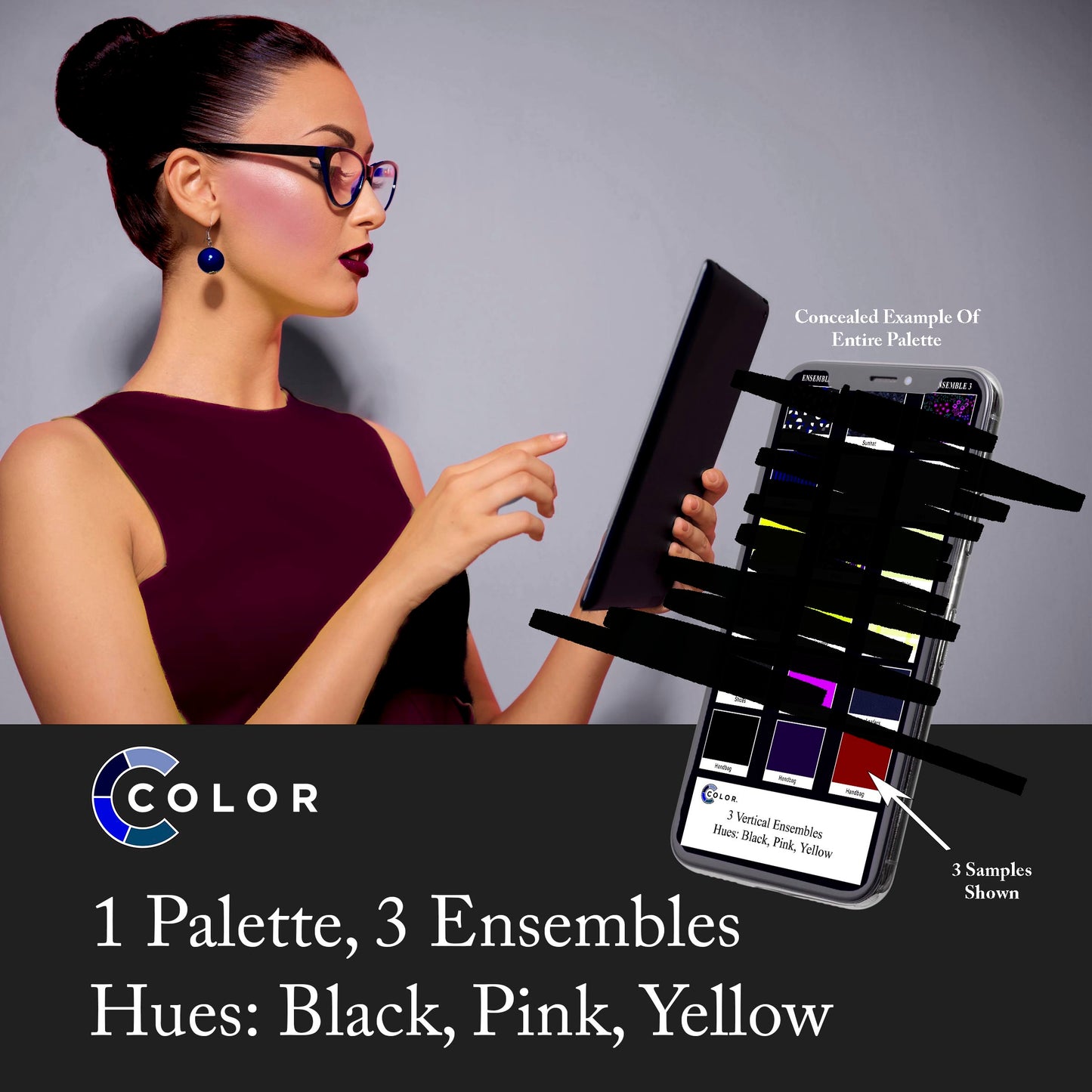 Black, Pink, Yellow Palette