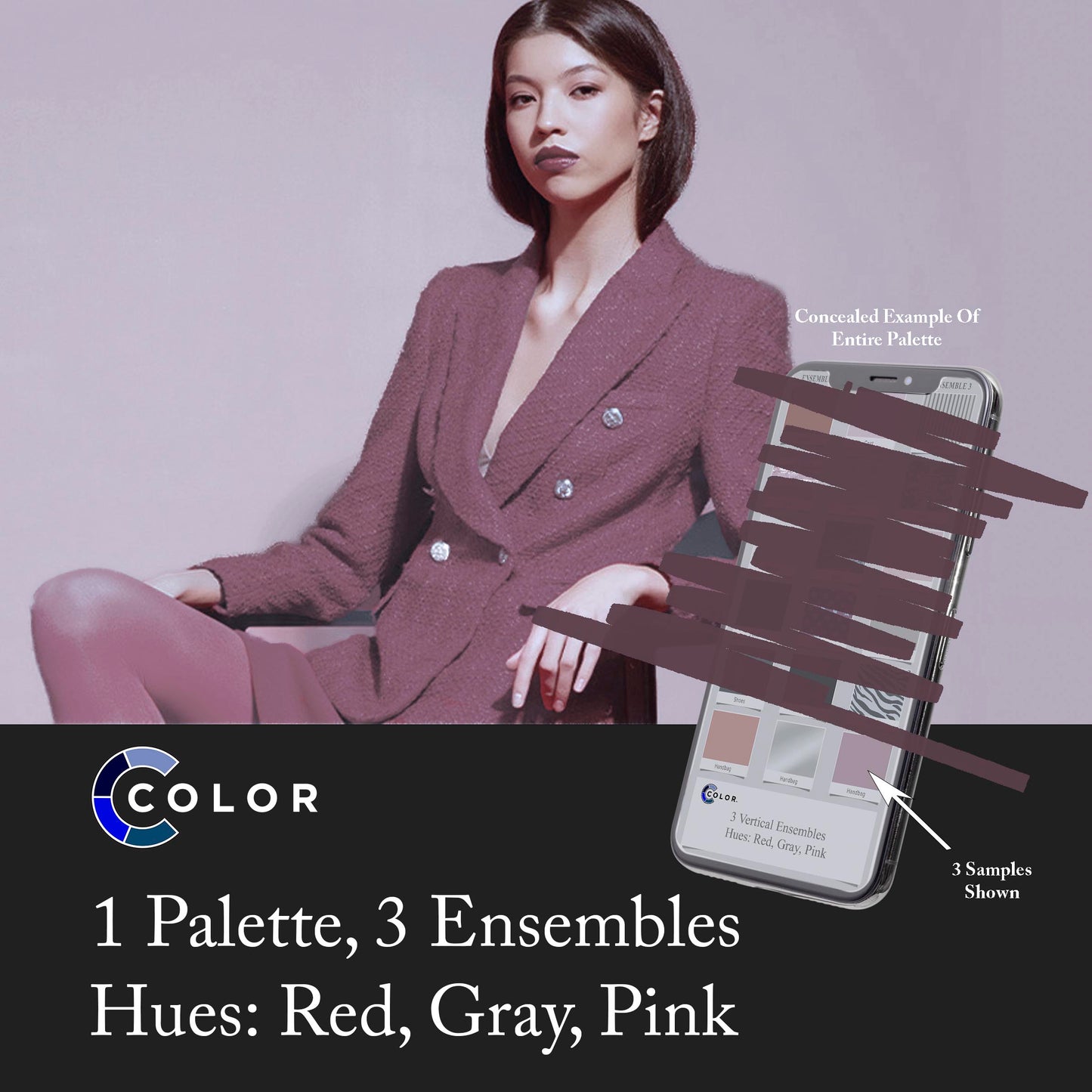 Red, Gray, Pink Palette