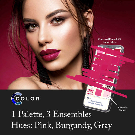 Pink, Burgundy, Gray Palette